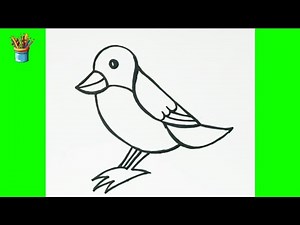How to Draw a Simple Bird for Kids | Step-by-Step Easy Drawing Tutorial for Children