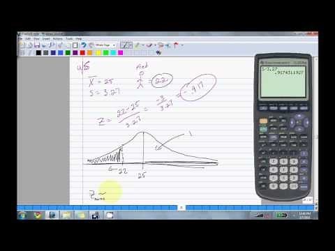Using z scores to find percentiles