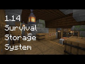 How to build a 1.14 Starter Survival Storage System: Wine Cellar with Barrels!