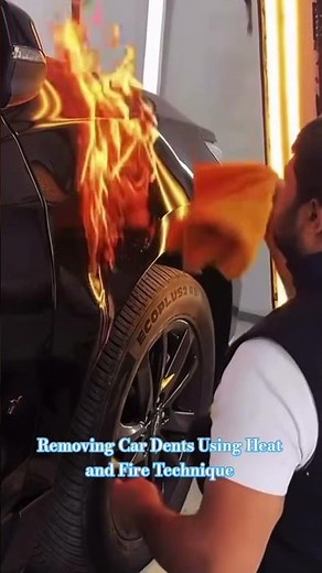 Removing Car Dents Using Heat and Fire Technique #diymechanic #carmaintenance #autorepair