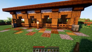 Minecraft horse stable with clean and simple layout