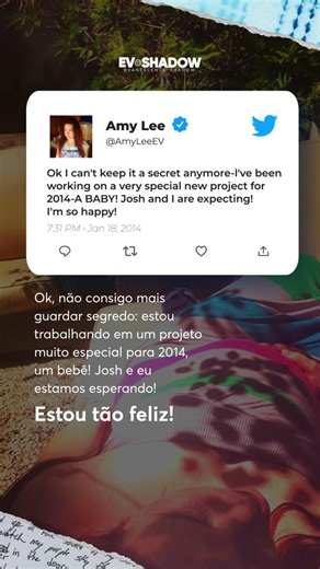 Ha 12 anos, Amy anunciou sua gravidez 😍