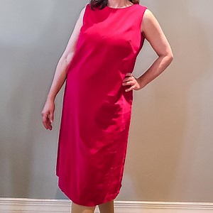 Vintage MH Fine Co. Red Velvet Midi Shift Dress – Sleeveless Retro Glam Style - Etsy