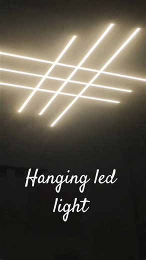 DIY Modern Hanging LED Light! 💡 #DIY #Led #ledwalllight