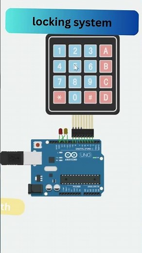 password system with Keypad 4x4 #arduinoboard