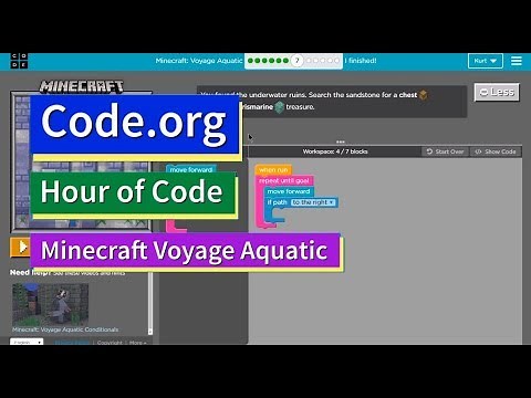 Code.org Express Lesson 17.7 Conditionals in Minecraft Voyage Aquatic Answer | Course E Lesson 12.7