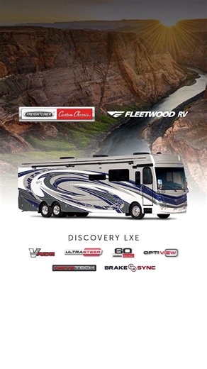 27K views | It's your turn to discover the Fleetwood Discovery LXE 44S. This phenomenal, fully loaded coach has all the features you'd want, including: +Free-standing dinette +Dishwasher drawer +Huge master suite with hanging wardrobe storage +Comfy sleeper sofa flanked by power-motion lounges +Porcelain tile flooring with heated living room floor +Polished granite galley kitchen countertop | RV Road Trippers | Facebook