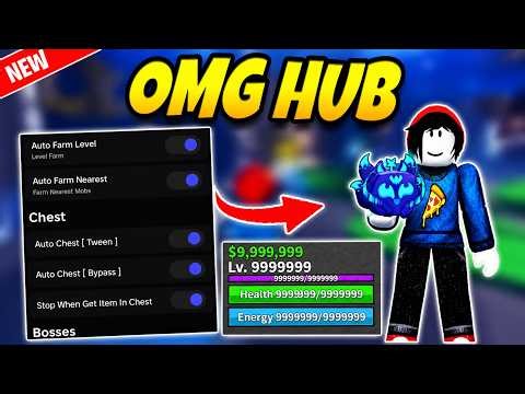 OMG Hub Script Blox Fruits Pastebin 2026 🌊 Auto Farm, Raid & Race V4