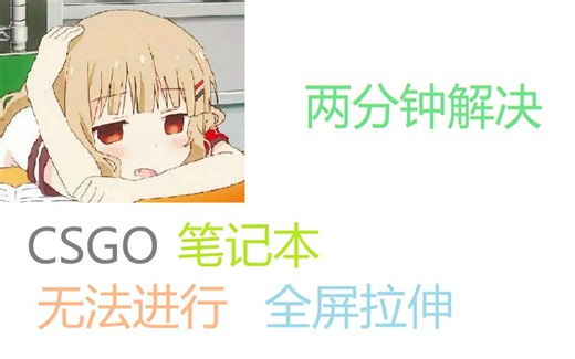 【CSGO】两分钟解决笔记本无法进行4:3全屏拉伸问题