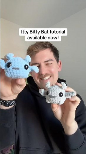 No-sew crochet bat tutorial - OUT NOW 🧡🩶
