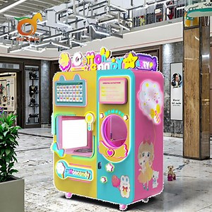 [Hot Item] Red Rabbit Latest Design Cotton Candy Machine Fully Automatic Candy Floss Maker High Capacity Commercial Vending Machine Models