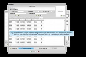 F5.1 To encode monthly variables for individual pay slip or settlement