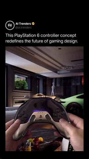 Ai Trenders | Artificial Intelligence | Technology on Instagram: "A next-gen PlayStation controller concept is redefining what the future of gaming could look like — sleek, transparent, and glowing with innovation. 🎮✨ This AI-generated design envisions a world where gameplay feels more alive — with adaptive haptics, built-in displays, and fully immersive control systems that blur the line between player and machine. While it’s still a fan concept, it gives us a glimpse into how far gaming desig