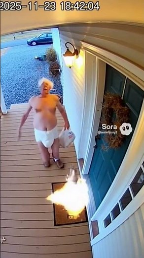 Rabbit exploding on a door step 😲😲 #funnyvideo #funny #cute #animals #explosion