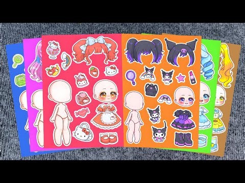 9 Minutes Satisfying💖Decorate with Sticker Book Kuromi Melody🌈UnicornPaper