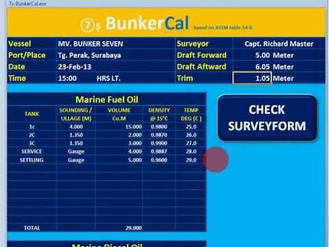 Bunker Calculation Software