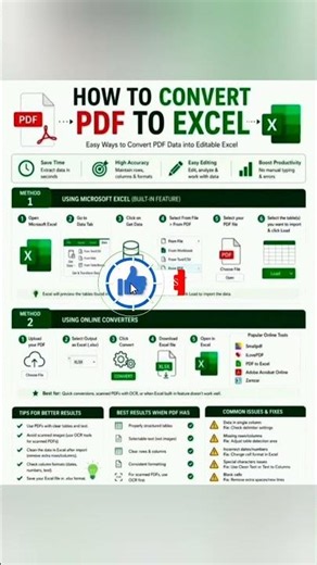 How to convert PDf file to Excel #exceltips #spreadsheetmagic #hamzaexceltips