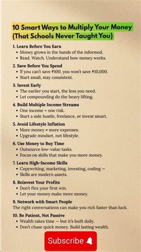 10 Smart Ways To Multiply Your Money#facts #psychology #multiply #money #trending #viral #shorts