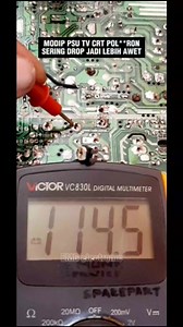 How to modify a CRT TV, the PSU and SMPs voltage is often unstable and swings to make it last longer #electronic #smps #tvcrt #vccdrop #resistor #trimpot #voltace #acmatic #psu #modify #tutorial #creatif #reels #review #unbox #refarasi #technician | Herman Suhaemi