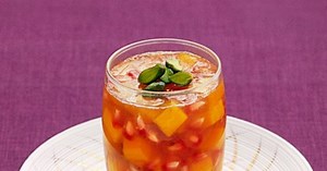 Mangue et grenade en gelée d’agar-agar