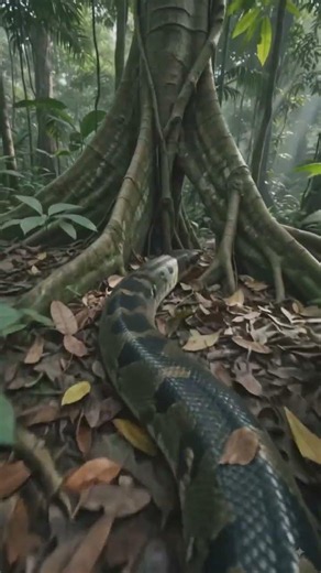 Giant Anaconda GoPro Slithers Into Ancient Hidden Cave Temple.