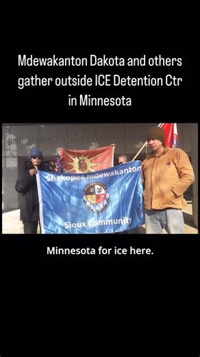 Via @djaddmpls A small group gathered in front of the Bishop Henry Whipple Federal Building on the southern edge of Minneapolis, Minnesota | Digital Smoke Signals