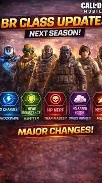 Battle Royale Classes Buffs and Nerfs Season 4 #codmobile #codmbr #codmbrtipsandtricks #codmupdate