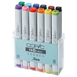 Copic Marker Pen Basic Set, Multicoloured, 12 Pens