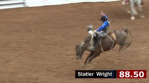 Statler Wright is currently leading the Sandhills Stock Show & Rodeo with an 88.5 ride last Friday on To The Limit. #WeAreProRodeo | PRCA ProRodeo