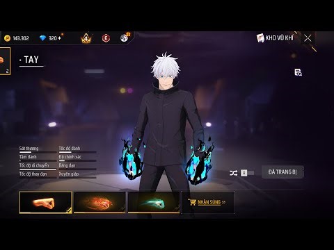 MOD SKIN FF OB52 | MOD SKIN GOJO SATORU KÈM NẮM ĐẤM HẮC THIỂM FULL HIỆU ỨNG