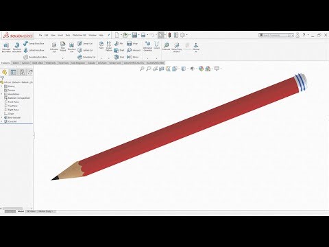 SolidWorks Beginner Tutorial | Modeling pencil