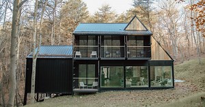 the hygge box hop is a remote airbnb retreat made from seven shipping containers