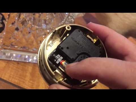 Waterford Crystal How to set time and replace battery on a Waterford clock
