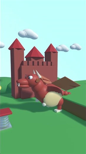 Coco vs the Dragon 🐉 Level Cleared! #Blender #3DAnimation #Dragon #RetroGaming