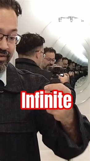 I Stepped Between 2 Mirrors… and Entered the Infinite 👀🪞✨