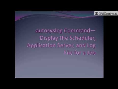 How to display Event Scheduler, Application server log file in Autosys