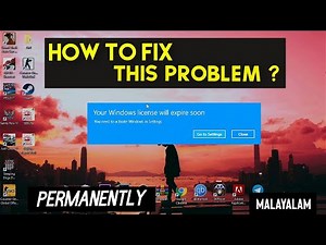 Your Windows licence will expire soon | Fixed this Problem | malayalam