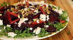 🍂 Enjoy the flavors of fall with this divine Autumn Salad! Roasted beets and carrots, creamy feta, and a balsamic dressing that's pure magic, all nestled on a bed of tender baby arugula leaves. The pièce de résistance? A sprinkle of crunchy pistachios! 🥗🌰✨ #FallFlavors #DeliciousSalads Get the exact recipe here:https://www.dimitrasdishes.com/a-delicious-autumn-salad-roasted-beets-carrots-feta/ | Dimitra's Dishes