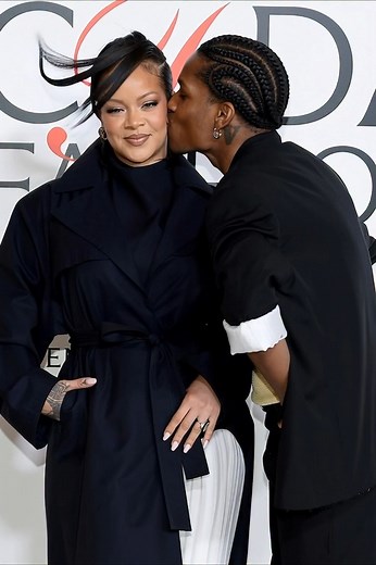 Rihanna & ASAP Rocky after receiving the Fashion Icon Award at the CFDA Awards #rihanna #asaprocky #bestoftheday | Meagan Good Stories