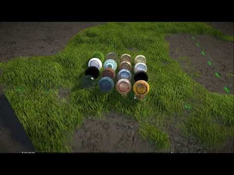 Efficient grass rendering based on precomputed raycast