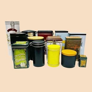 [Hot Item] Custom High Quality Round Coffee Packaging Tin Can Metal Tea Tin with Lid