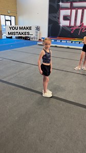 1.4M views · 10K reactions | You make mistakes. Mistake don’t make you…Meaning: mistakes will happen, but don’t let them stop you from trying again. Learn from them so you are better the next attempt. #cheer #backwalkover #tumbling #tumblechef #motivation | tumblechef | Facebook
