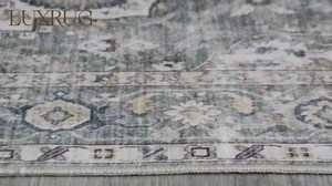 6x9 Area Rug for Living Room - Large Oriental Washable Rugs for Bedroom Non-Slip Sage Green Medallion Dining Room Rug Farmhouse Low-Pile Carpet Soft Vintage Bedroom Rug for Bedside Guest Room