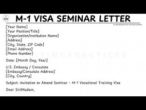 How To Write M 1 Visa Seminar Invitation Letter for Vocational Study | Writing Practices