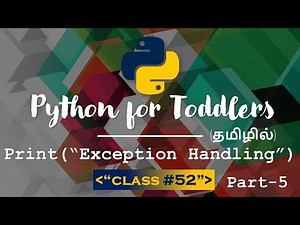 Learn Python in Tamil | Raise in Exception Handling | [TAMIL]