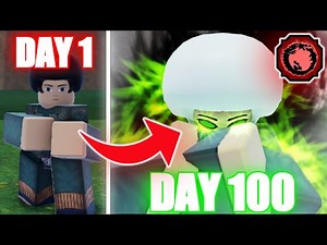 Spending 100 Days As MIGHT GUY In Shindo Life...