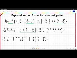 Espressioni con frazioni e parentesi graffe - 12