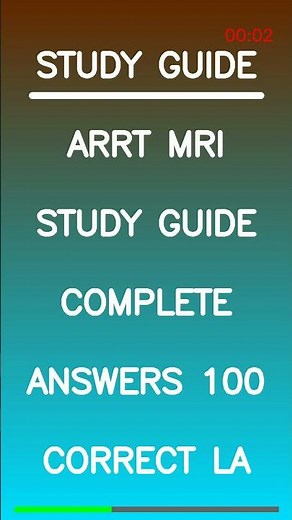 ARRT MRI Study Guide 2026 🧲 | Complete Review + 100% Correct Answers