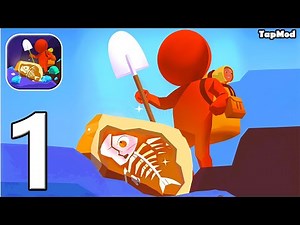 Digging Master - Gameplay Walkthrough Part 1 Stickman Digging Master Dinosaur Museum Dig Deep