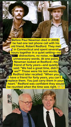 true friendship between Paul Newman and Robert Redford #hollywoodbuzz